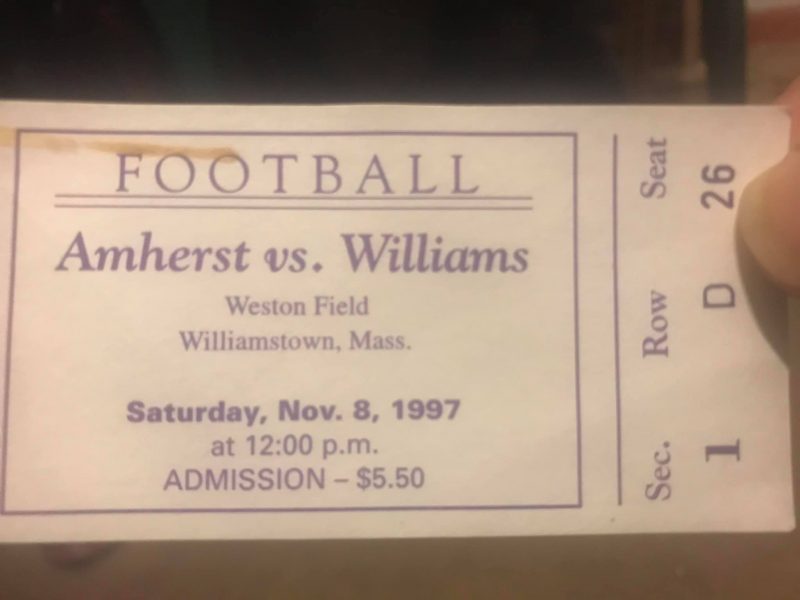football game ticket stub