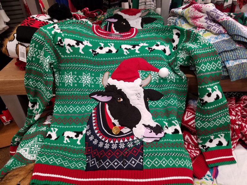 Christmas sweater with cow