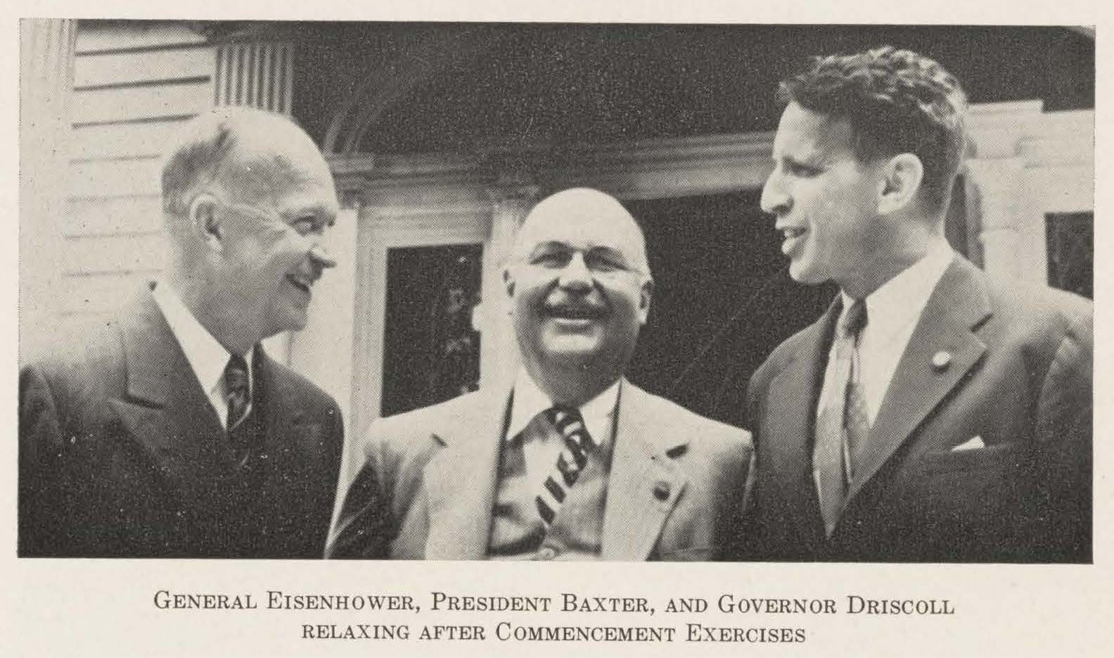 36 - AR 1948 07 - eisenhower baxter driscoll photo July 1948 Alumni Review