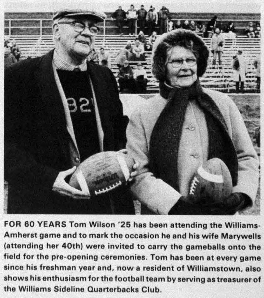 AR 1983 4 Fall - 1925 alum attends his 60th williams-amherst game AR 1983 4 Fall - 1925 alum attends his 60th williams-amherst game