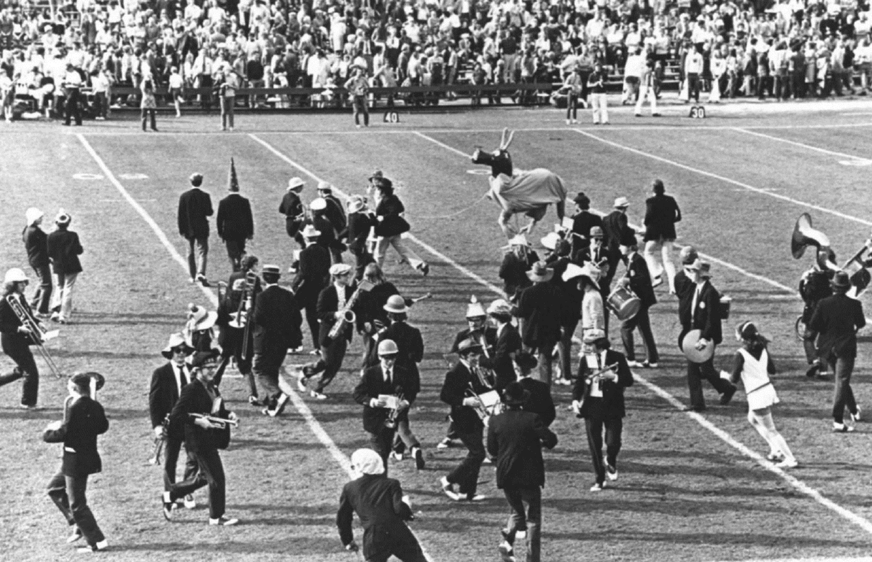weston field with marching band Weston Field with marching band