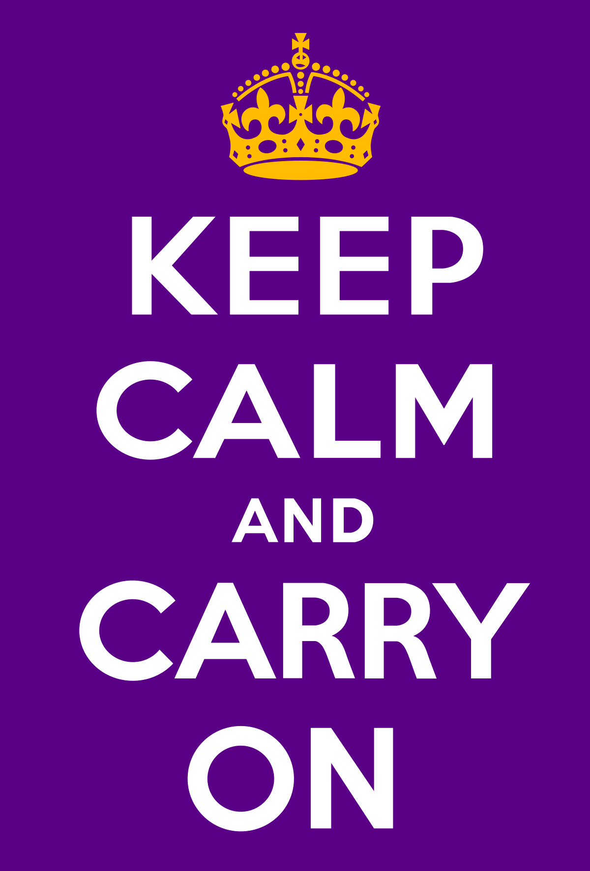 Keep calm and carry on graphic.