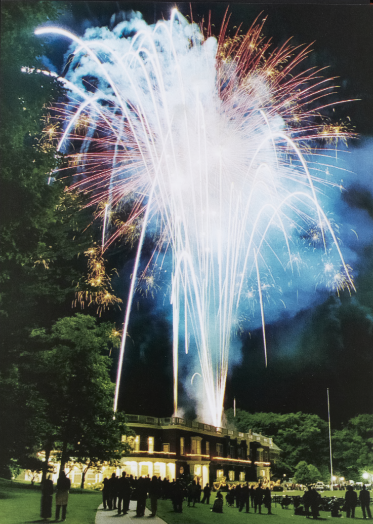 Fireworks over Baxter Hall