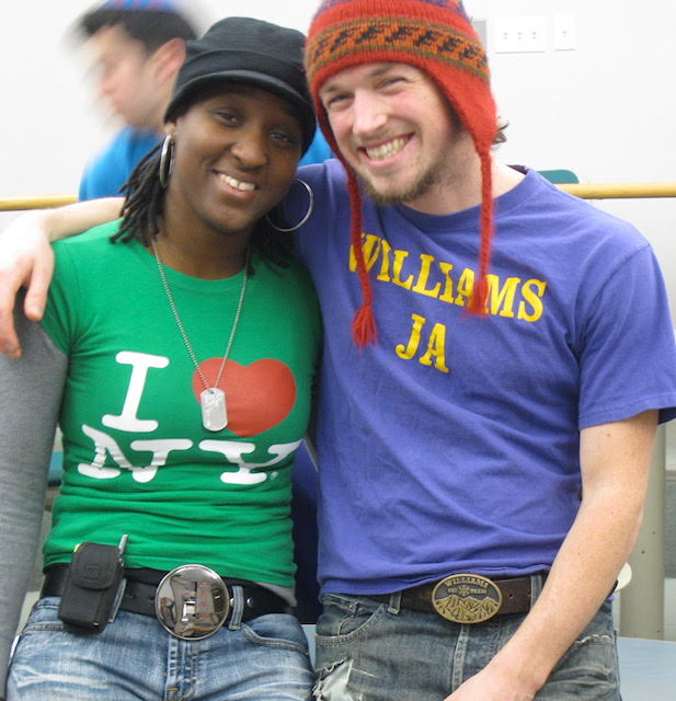 Kim and Morgan in 2008