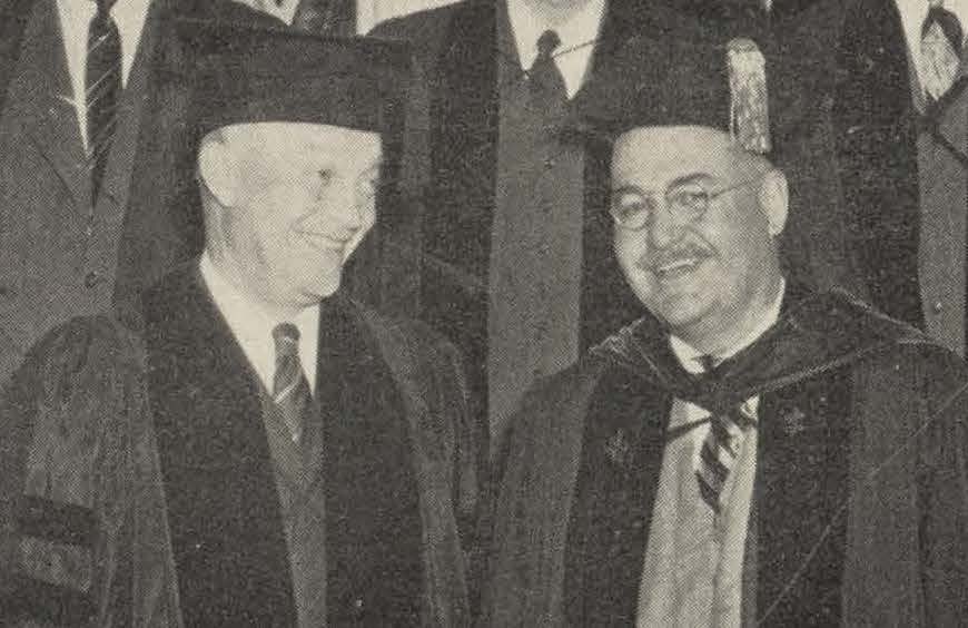 24 - AR 1948 07 - eisenhower and baxter photo 2 July 1948 Alumni Review