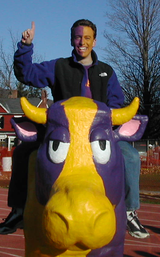 Drew Newman on cow
